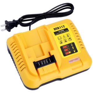 dcb112 battery charger replacement for de-walt 12v 20v and 60v max lithium-ion battery dcb201 dcb200 dcb612 dcb609-2 dcb609 dcb606 dcb606-2 dcb208 dcb206 dcb206-2 dcb204 dcb203 dcb126 dcb127