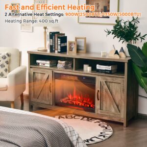 ORALNER Electric Fireplace Insert 25 Inch, Recessed Fireplace Heater with Adjustable Brightness, Remote Control & 6H Timer, Overheating Protection, 900W/1350W Fireplace Insert for TV Stand, Black