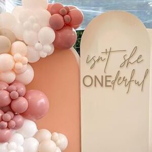 Isn't She Onederful First Birthday Party Theme Backdrop Sticker - Newborn Onderful Birthday Girl, Photography Background for 1st Birthday Baby Party Decoration(isnt she Onederful)