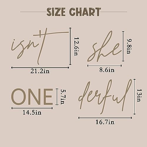 Isn't She Onederful First Birthday Party Theme Backdrop Sticker - Newborn Onderful Birthday Girl, Photography Background for 1st Birthday Baby Party Decoration(isnt she Onederful)