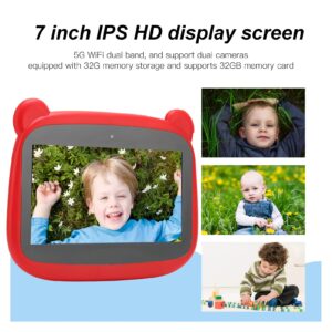 Kids Tablet for 10, 7 Inch IPS HD Screen,2GB RAM 32GB ROM, Octa Core Processor, 5G WiFi Tablet PC 5000mah Little Bear Shaped (US Plug)