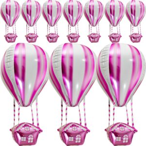zerodeko 10pcs hot air balloon helium balloon decorative balloon airplane balloon happy birthday decorations for boys helium foil balloons metal baby aluminum film birthday party supplies
