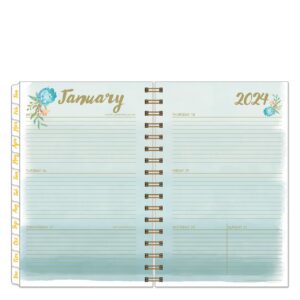franklincovey - watercolor weekly wire-bound planner (classic, jan 2024 - dec 2024)