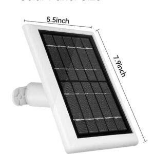 Ring Camera Solar Panel Charger,5W Solar Panels for Ring Stick Up Cam/Ring Spotlight Cam Battery/Spotlight Cam Plus/Spotlight Cam Pro/Outdoor Wireless Security Camera (1, White)