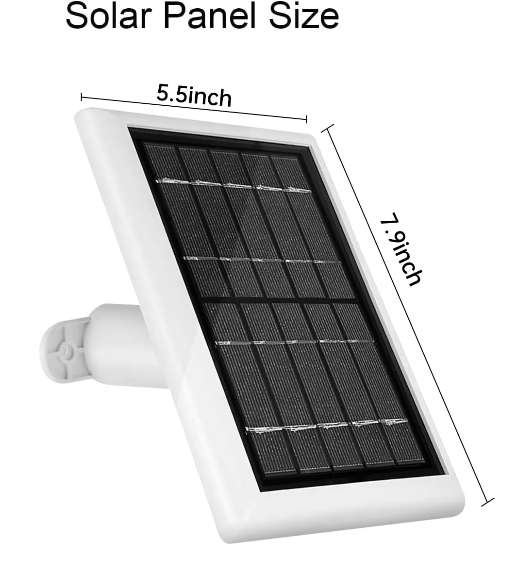 Ring Camera Solar Panel Charger,5W Solar Panels for Ring Stick Up Cam/Ring Spotlight Cam Battery/Spotlight Cam Plus/Spotlight Cam Pro/Outdoor Wireless Security Camera (1, White)