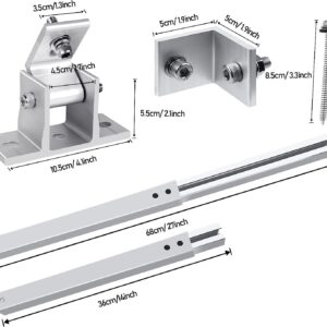 4 Pcs (2 Set) Adjustable Solar Panel Tilt Mounting Brackets - Solar Panel Mount Bracket Stand Support Solar Panels with 100W 200W 300W 400W for RV, Roof, Boat, Flat Surface