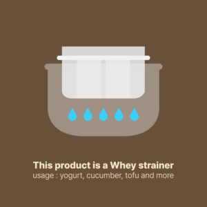 [Bear Greeks] Gguduck Maker 1.7L, Whey Strainer 1.7Qt, Greek yogurt maker, Whey Separator