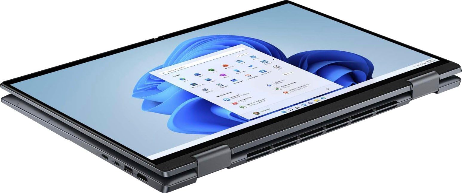 Dell Inspiron 16 2-in-1 2023 Personal Laptop ~ 16" FHD+ 60Hz IPS Touch ~ AMD Ryzen 5 7530U ~ 16GB LPDDR4~4TB M.2 NVMe ~ Backlit Keyboard Fingerprint ~ Wi-Fi 6 ~ Windows 11 Home ~ River Blue