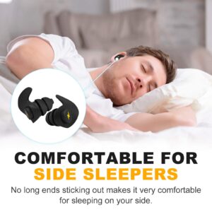 Ear Plugs for Sleeping Noise Cancelling,6 Pairs Comfortable Silicone Sound Blocking Earplugs, Reusable Washable Earplugs for Sleeping, Work, Study, Snoring,Concerts and Hearing Protection