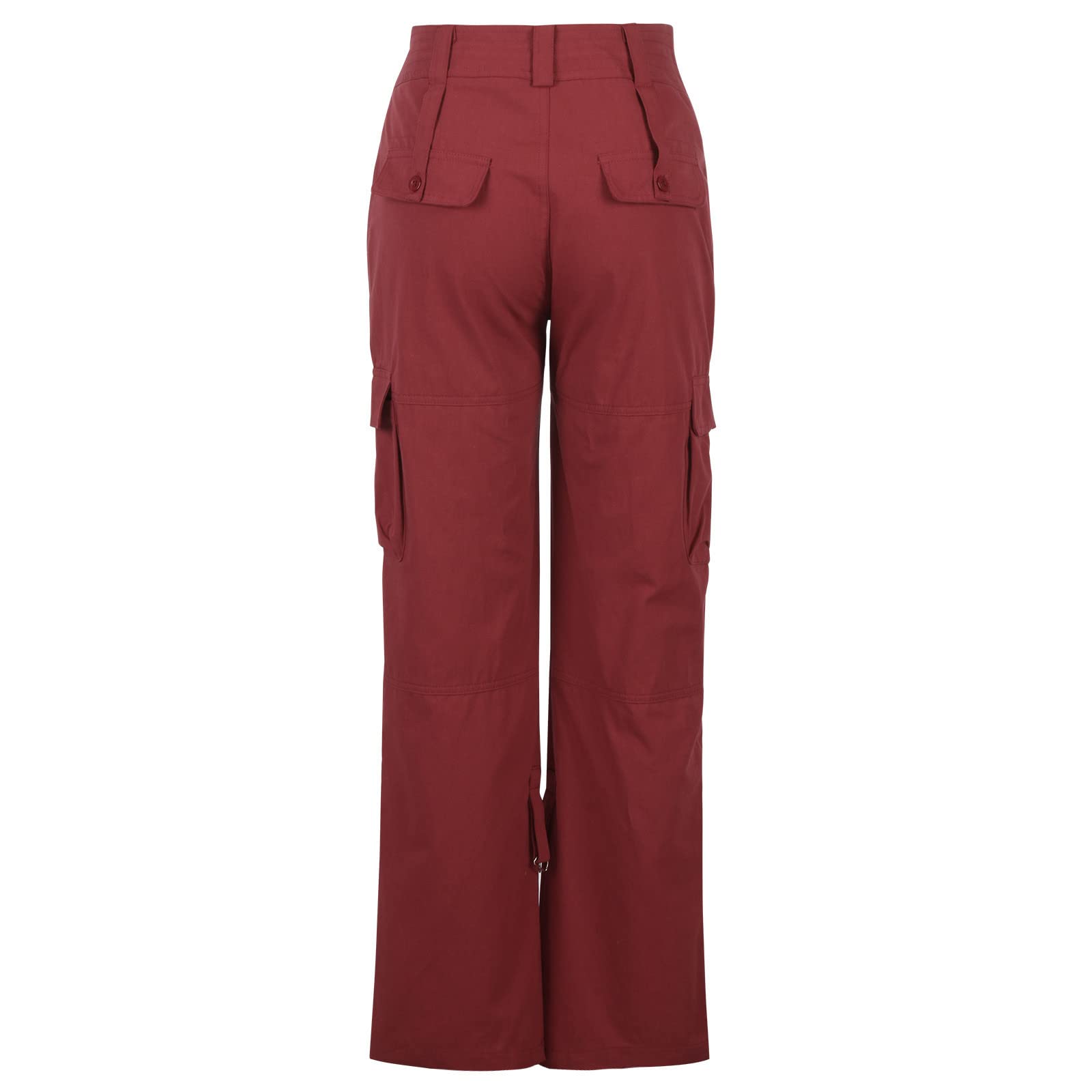 SMIDOW Plus Size Cargo Pants for Women Low Waist Relaxed Fit Straight Wide Leg Y2K Pants Casual Combat Military Trousers