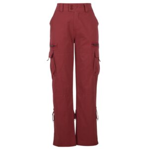 SMIDOW Plus Size Cargo Pants for Women Low Waist Relaxed Fit Straight Wide Leg Y2K Pants Casual Combat Military Trousers