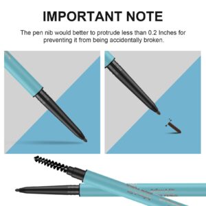 TurritopsisD Ultra-thin Brow Pencil 【2-Pack Light Brown】 Eyebrow Pencil Waterproof Smudge-proof Precise Fine-tip Ultra-slim Built-in Soft Spoolie Brush