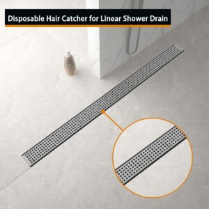 Disposable Shower Drain Hair Catcher - Cutable Shower Drain Hair Catcher, DIY Shower Drain Cover Hair Catcher for Any Length, Suitable for Bathroom, Bathtub, Kitchen (1 Pack)