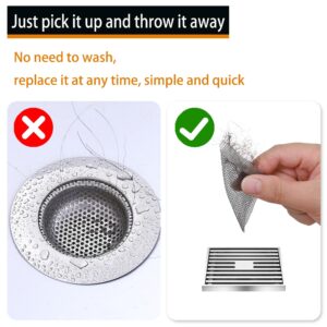 Disposable Shower Drain Hair Catcher - Cutable Shower Drain Hair Catcher, DIY Shower Drain Cover Hair Catcher for Any Length, Suitable for Bathroom, Bathtub, Kitchen (1 Pack)