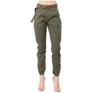 prime shopping online women's high waist cargo camouflage pants for with matching belt combat military trousers tapered pants with pockets army green xl fall pants for women 2023