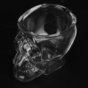 3PCS 75ML Transparent Glass Skull Shaped Wine Glass Glass Beer Beverage Container Halloween Party Decoration Vodka Whiskey Transparent Skull Glass