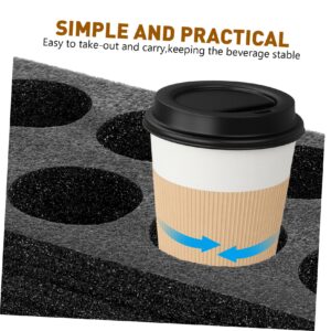 4pcs Milk Tea Cup Holder Outdoor Cup Trays Convenient Cup Holder Foam Drink Holders Reusable Drink Holder for Non-Tipping Cup Holder Take Epe with Tray Foam Stand Travel re-usable