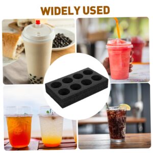 4pcs Milk Tea Cup Holder Outdoor Cup Trays Convenient Cup Holder Foam Drink Holders Reusable Drink Holder for Non-Tipping Cup Holder Take Epe with Tray Foam Stand Travel re-usable