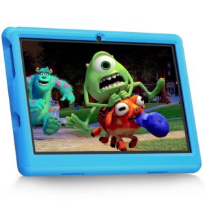 anyway.go kids tablet 10 inch tablet for kids android 13 tablet 2+64gb kid tablet, parent controls, kidoz pre-installed, 5000mah battery with wifi children learning tablet with case (blue)