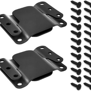 Sectional Couch Metal Connectors,4 Pcs Universal Sofa Interlocking Furniture Connector,Sectional Sofa Fastener Software Bracket with Screws for Loveseat, Recliner, Chair or Chaise Lounge (Black)