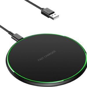 Wireless Charger, 15W Max Wireless Charging Pad, Compatible with 14/14 Plus/14 Pro/14 Pro Max/13/12/11/X/8, S22/S20/Galaxy Bud, Buds,and More