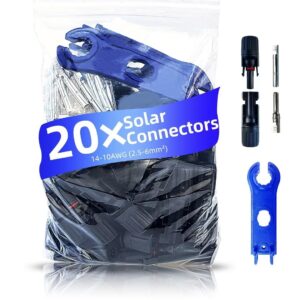 arhaika solar connector for solar panel wire,20 pairs of solar connectors with 2pcs solar spanner wrenches