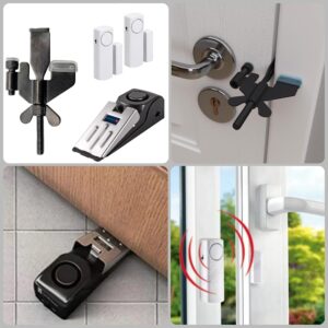 Original Trustella Heavy-Duty Portable Door Lock - Stainless Steel Security Device for Enhanced Safety - Ideal for Home, Travel, Hotels, Apartments - Silicone Protector Caps Included - All in one