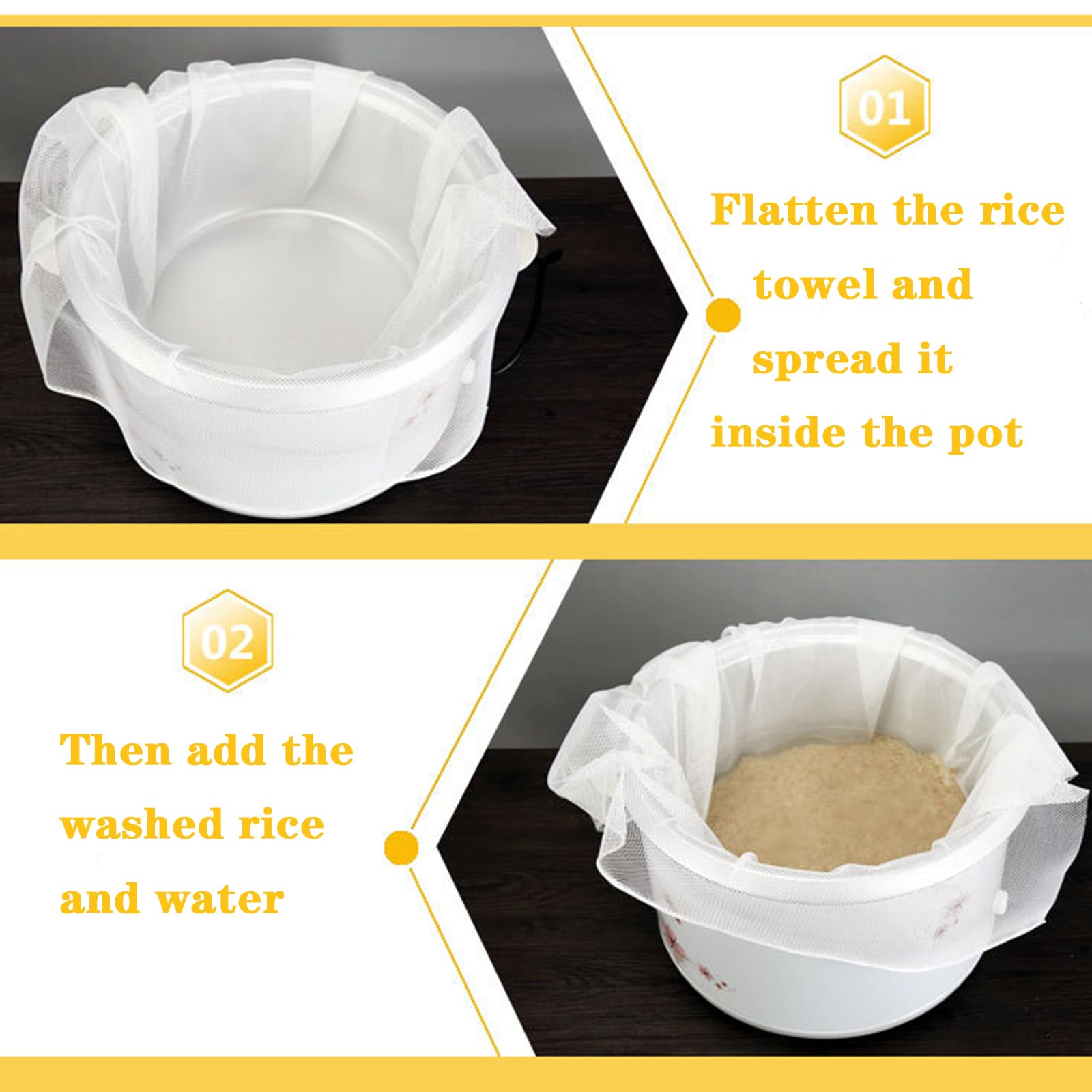 Rice Net,43" x 43" Sushi Rice Cooking Net,Non-Stick Rice Cooker Napkin,Reusable Home or Commercial Rice Net Napkin,Cooking Steam Cloth,Bamboo Steamer Mat Cloth 1PCS