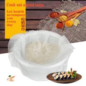 Rice Net,43" x 43" Sushi Rice Cooking Net,Non-Stick Rice Cooker Napkin,Reusable Home or Commercial Rice Net Napkin,Cooking Steam Cloth,Bamboo Steamer Mat Cloth 1PCS