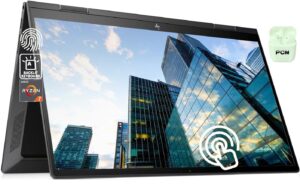 hp envy x360 15.6 inch touchscreen 2-in-1 convertible business laptop, amd ryzen 7 5825u, 32gb ram, 1tb ssd, windows 11 pro, backlit keyboard, fingerprint reader, wifi 6, hdmi, pcm
