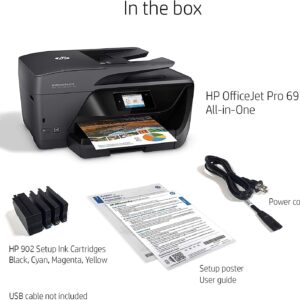 HP OfficeJet Pro 6978 All-in-One Color Inkjet Wireless Printer for Home Office, Black - Print Scan Copy Fax - 600 x 1200 dpi, 20 ppm, 35-Sheet ADF, 2.65" Touchscreen Display, Auto Duplex Printing