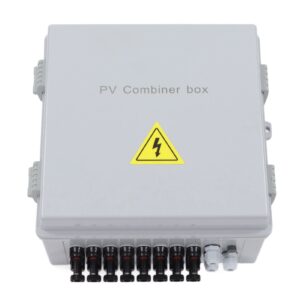 Solar Combiner Box, 8 String PV Combiner Box 10A Rated Current 80A DC Breaker Solar Combiner Box for Off Grid Solar, Power Distribution Blocks