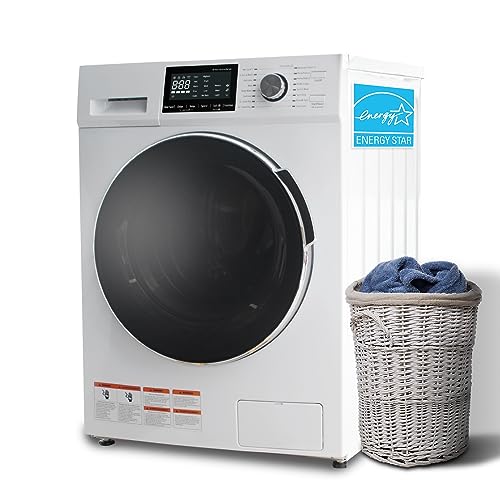 2-In-1 Washer And Dryer Combo, 2.7 cu.ft 24 inch Ventless All-In-One Washing Machine And Dryer 120V For Apartment RV Dorm Camper, Front Load Compact Small Clothes Washer With 16 Laundry Program