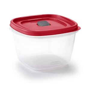 Rubbermaid Easy Find Lids 7-Cup Food Storage and Organization Container, Racer Red (Pack of 2)