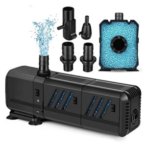 electric submersible pump oxygen pump 4 in 1 submersible water pump ultra quiet oxygen air pump for hydroponic pond fish tank sponge filter sump pump (color : 15w)
