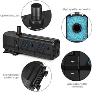 Electric Submersible Pump Oxygen Pump 4 In 1 Submersible Water Pump Ultra Quiet Oxygen Air Pump For Hydroponic Pond Fish Tank Sponge Filter Sump Pump (Color : 15W)