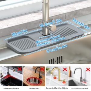 Silicone Faucet Splash Guard and Triangle Roll-Up Dish Drying Rack, Multifunctional Kitchen Drain Storage Tool