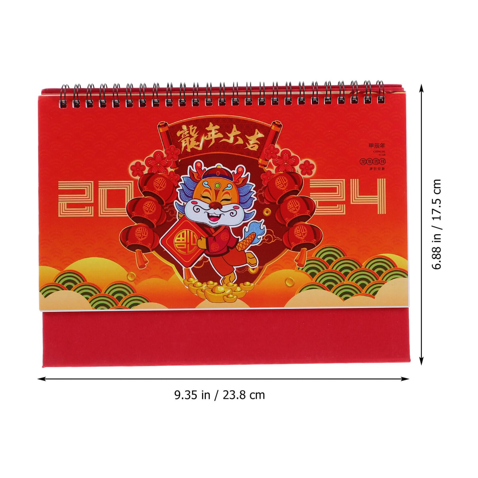 Didiseaon Office Decor Calendar Desk Decorative Freestanding Calendar Tabletop Standing Calendar Flipped Table Calendar 2024 Desk Calendar Monthly Calendar Paper Chinese Style Small Calendar