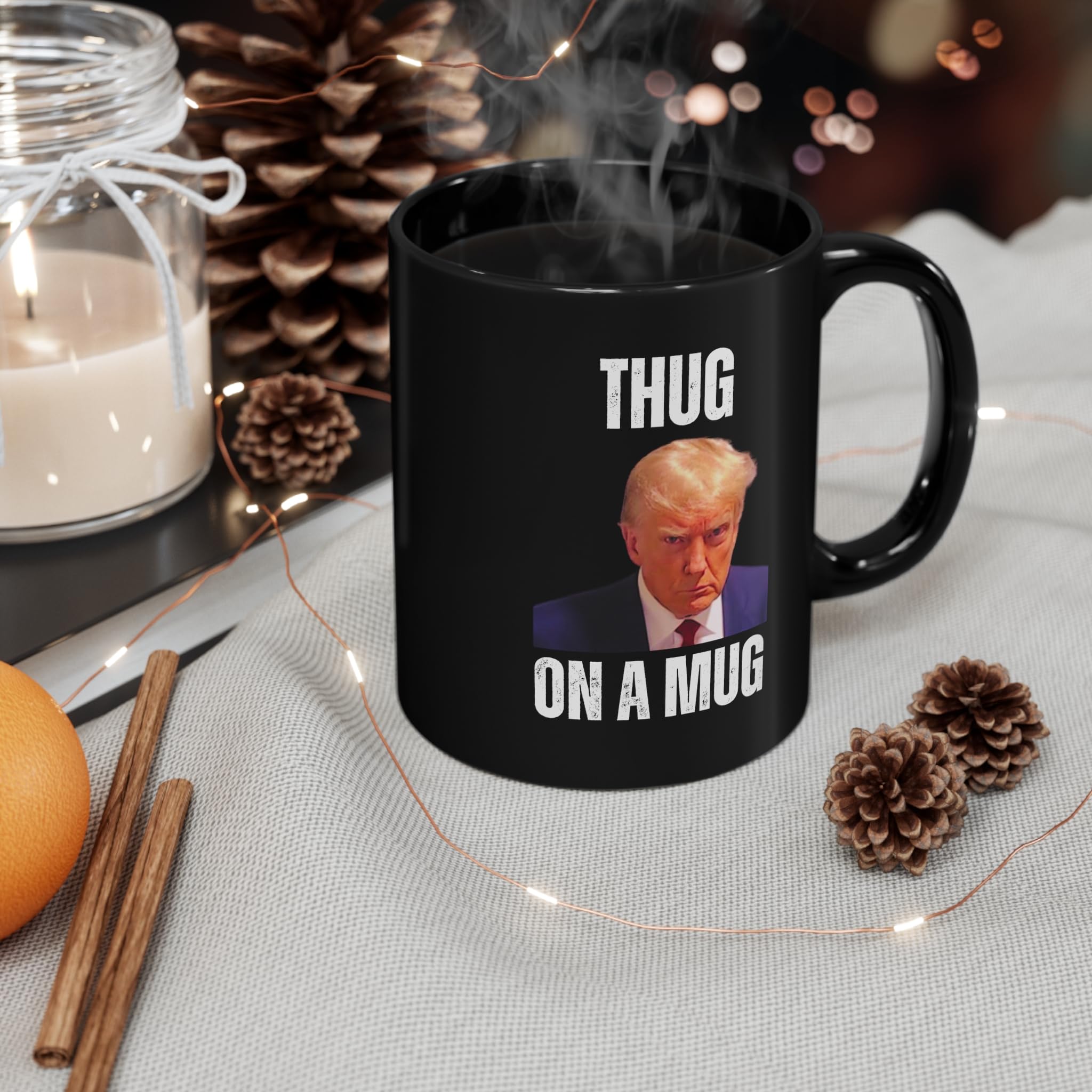 Thug on a Mug, Trump Mug Shot Mug, Funny Trump Gifts, Trump Indictment, Trump Gag Gifts, Trump Mug Shot Merch