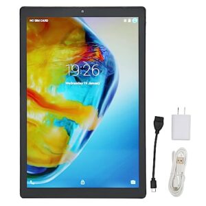 Haofy 10 Inch Tablet, Blue Dual Camera Tablet Pc for on The Go (US Plug)