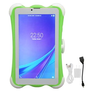 Haofy Kids Tablet 128GB Expandable Memory Dual SIM 7 Eye Protection 6000mAh Battery Green for School (US Plug)