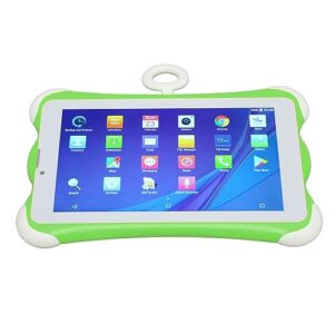 Haofy Kids Tablet 128GB Expandable Memory Dual SIM 7 Eye Protection 6000mAh Battery Green for School (US Plug)