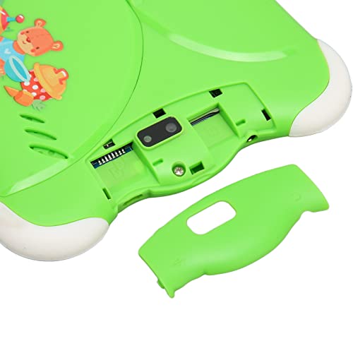 Haofy Kids Tablet 128GB Expandable Memory Dual SIM 7 Eye Protection 6000mAh Battery Green for School (US Plug)