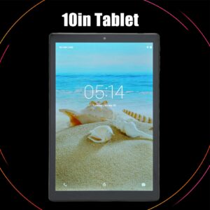 Haofy Tablet PC, 5G WiFi 5000mAh 10 Inch Tablet 100‑240V Octa Core CPU 3 Card Slots IPS Screen for Study (US Plug)
