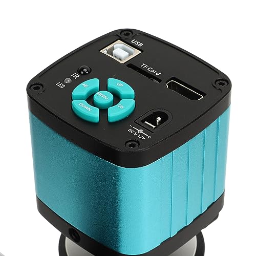 Microscope Camera, 400-700nm Wide Application High Definition Multimedia Interface Digital Industry Camera 100‑240VAC Adjustable LED Light for Industrial Use (US Plug)