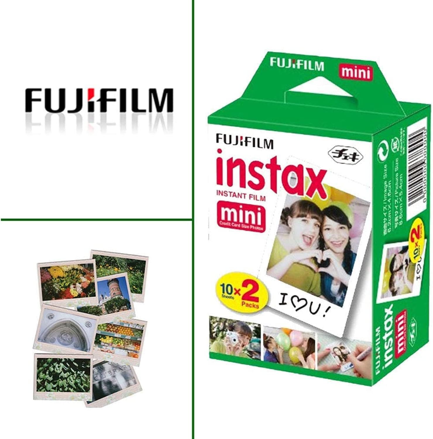 Fujifilm Mini EVO Hybrid Camera (Brown) Instant Film Camera Bundle with 20 Instant Film Sheets + 64GB microSD Memory Card + Small Padded Case + SD Card Reader + Extreme Electronics Cloth