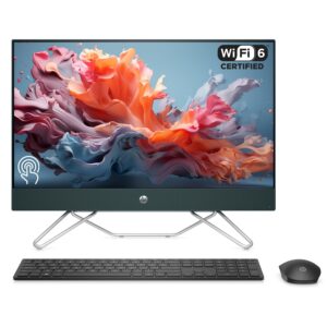 hp 23.8" fhd touchscreen all-in-one, intel pentium silver j5040, 16gb ram, 1tb ssd, ir webcam, wi-fi 6, hdmi, rj-45, windows 11 home, wireless keyboard mouse, starry forest