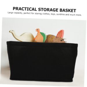 ABOOFAN 2pcs Felt Storage Basket Home Storage Basket Foldable Storage Basket Felt Basket Living Room Basket Durable Storage Basket Tabletop Basket Sundry Basket Material Cosmetic Child