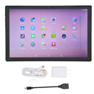 10 Inch Tablet Blue Tablet 100‑240V IPS HD Large Screen 8 Core CPU for Travel (US Plug)