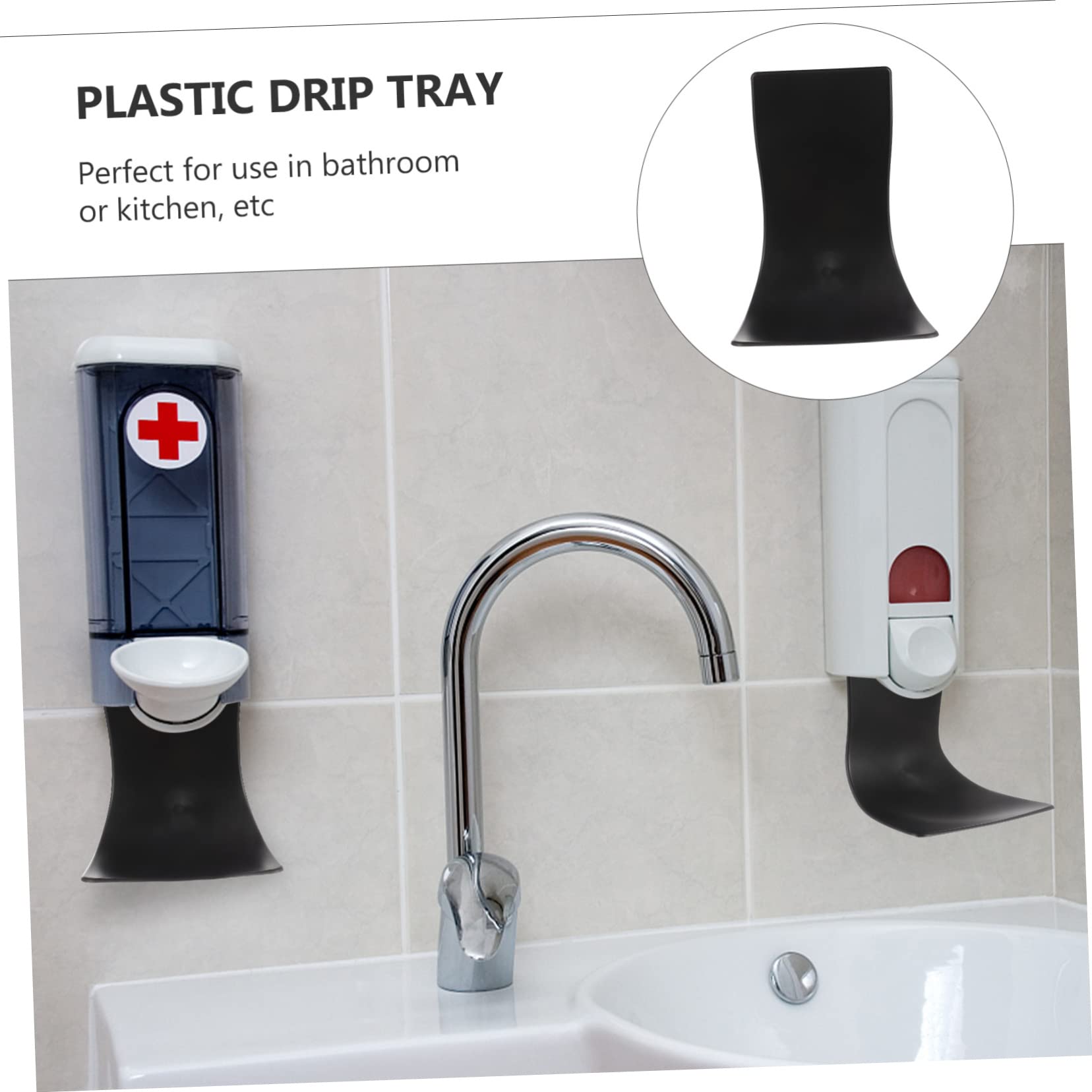 NOLITOY 4 Pcs Water Tray Bathroom Drip Tray Bark Hand Dispenser Foam Hand Soap Dispenser Electric Foam Soap Dispenser Catch All Soap Dispenser Trays Wall Dispensing Tray Household Plastic